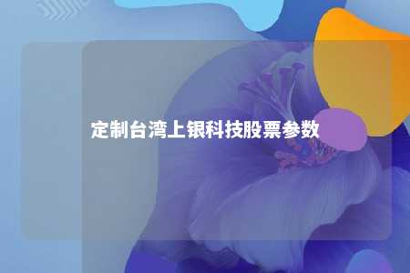 定制台湾上银科技股票参数 