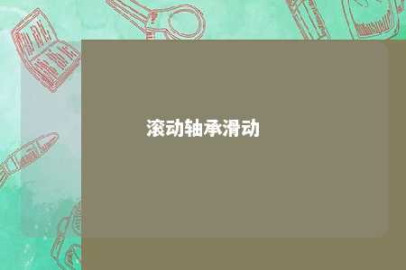 滚动轴承滑动 